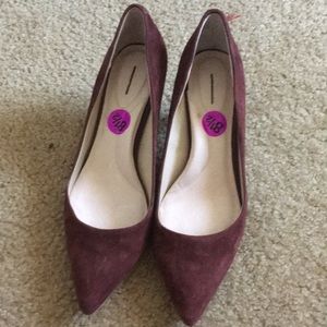 Brown Suede Kitten Heels